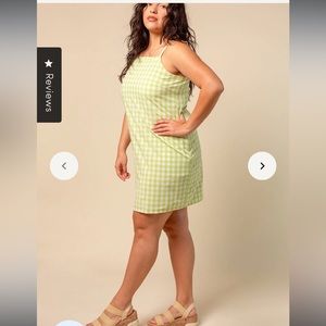 Wayre Seville Dress in Lime Plaid